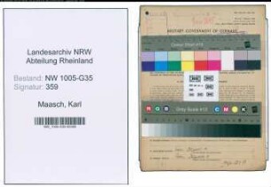 Entnazifizierung Karl Maasch , geb. 12.11.1922 (Haendler)