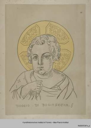 Kopf des Christuskindes der Maestà von Duccio