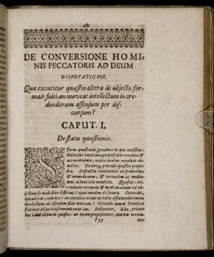 Disputatio VIII. Qua excutitur quæstio altera de objecto formali fidei, an moveat intellectum in credendorum assensum per discursum?