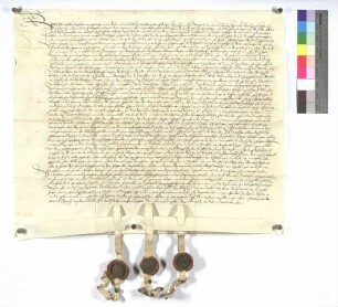 Vertrag zwischen der Kommende Kapfenburg einer- und Wolf von Alfingen von Hohenalfingen andererseits betreffend den Zehnten zu Westhausen.