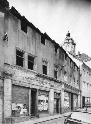 Meißen-Altstadt, Marktgasse 14. Wohnhaus mit Laden (um 1580, A. 17. Jh.). Straßenansicht