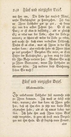 Fünf und vierzigster Brief