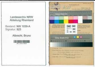 Entnazifizierung Bruno Albrecht , geb. 02.07.1911 (Studienrat)