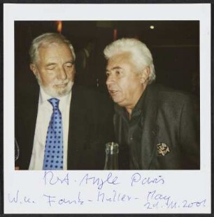 Wolfram Siebeck und Frank Müller-May im Restaurant L’Angle du Faubourg in Paris