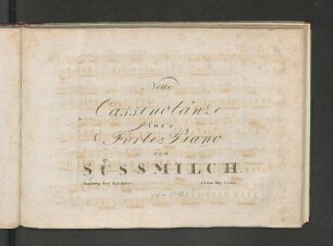 Neue Cassinotänze für's Forte-Piano