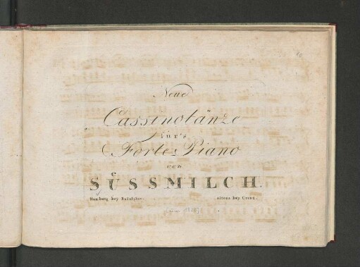 Neue Cassinotänze für's Forte-Piano