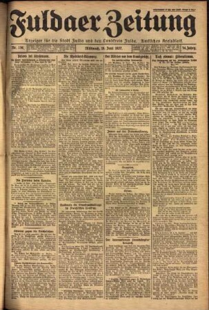 Ausgabe vom Mittwoch, den 15. Juni 1927.