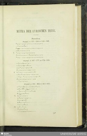 Metra Der Lyrischen Teile