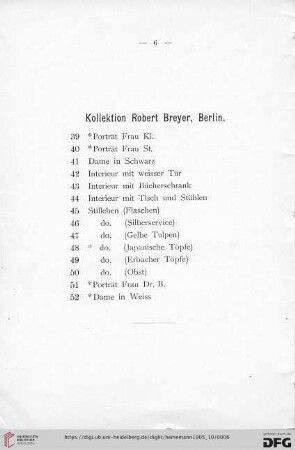 Kollektion Robert Breyer, Berlin