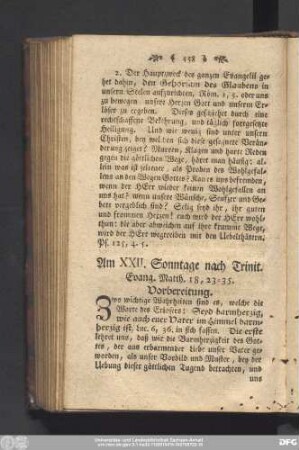 Am XXII. Sonntage nach Trinit. Evang. Matth. 18, 23 - 35.