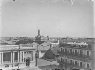 Stadtansicht : Blick auf die Häuser einer Stadt