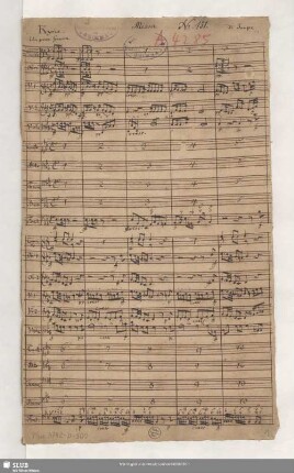 Masses - Mus.3742-D-500 - Mus.3742-D-500a : V (5), Coro, orch, bc - E|b