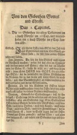 Von den Gebothen Gottes und Christi.