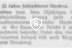 25 Jahre Schlachterei Harders