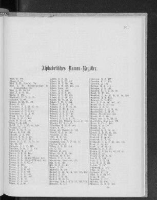 Alphabetisches Namen-Register.