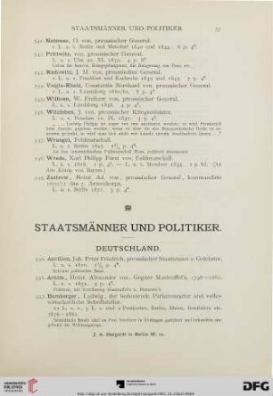 Staatsmänner und Politiker (Nr. 550-870)