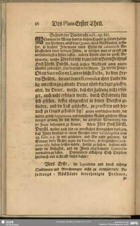 Besonderer Vorbericht ad Cap. III.