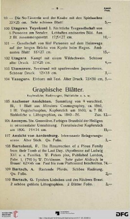 Graphische Blätter (Nr. 105-177)