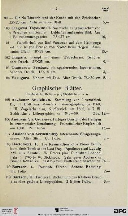 Graphische Blätter (Nr. 105-177)