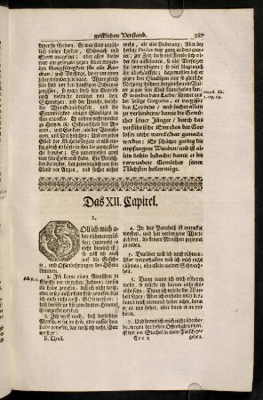387-399, Das XII. Capitel