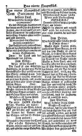 Das vierte Hauptstück - Vom Sacrament der heiligen Tauf.