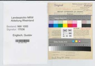 Entnazifizierung Gustav Englisch, geb. 06.01.1886 (Betriebsleiter)