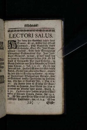 Lectori Salus.