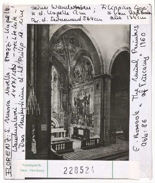 Florenz: S. Maria Novella, Strozzi-Kapelle Wandmalerei, 1487/1502 rechte Seite: Das Mysterium d. Hl. Philip und seine Wundertaten