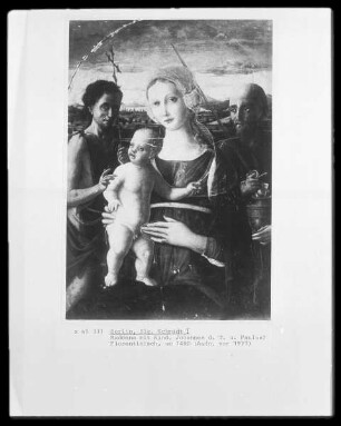 Madonna mit Kind, Johannes dem Täufer und Paulus?