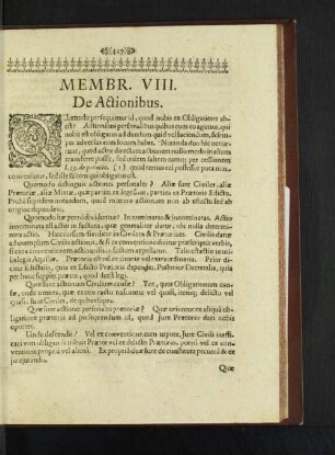 Membr. VIII. [u. a.]