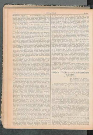 Wilhelm Wirbitzky und seine dichterischen Gestalten