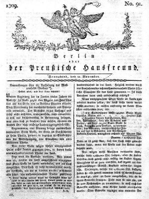 No. 91., 11. November 1809