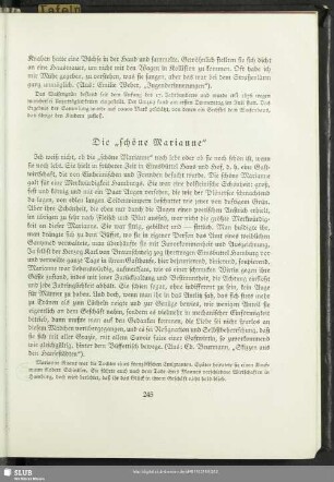 Die "schöne Marianne"