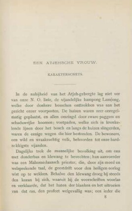 Een Atjehsche vrouw. Karakterschets