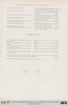 4. Familiari incerte (No. 3451 - 3489)