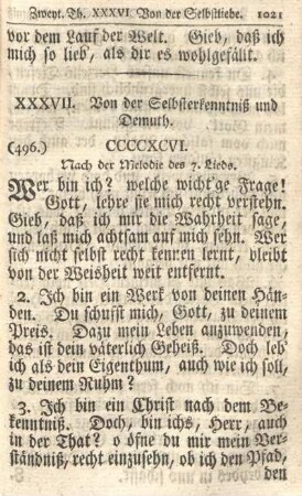 XXXVII. Von der Selbsterkenntniß und Demuth.