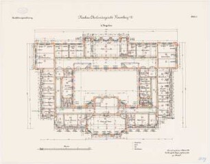 Oberlandesgericht, Naumburg/Saale: Grundriss 2. Obergeschoss 1:100