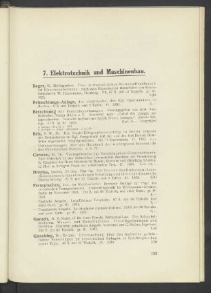 7. Elektrotechnik und Maschinenbau.