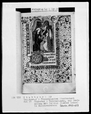 Stundenbuch — Verkündigung, Folio 27recto