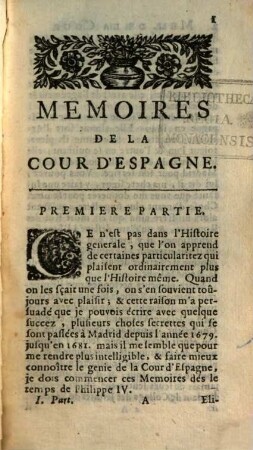 Memoires De La Cour D'Espagne, 1