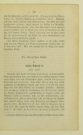 51. Kaiser Albrecht II. 1437 - 1439