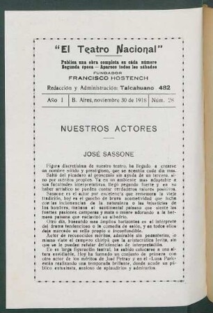 Nuestros actores - José Sassone