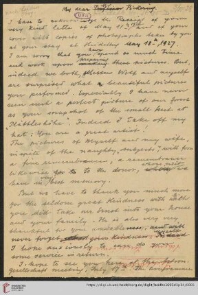 D. Briefe von Max Wolf: Brief von Max Wolf an William Henry Pickering