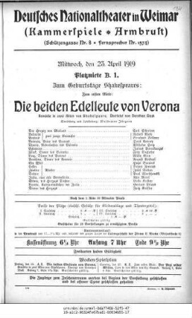 Die beiden Edelleute von Verona