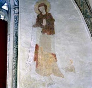 Maria der Verkündigung und kniender Kleriker