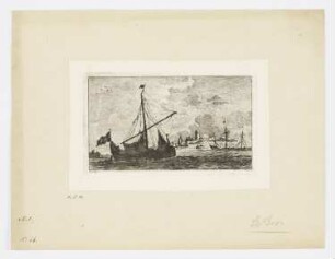 Seelandschaft mit einem holländischen Schiff
