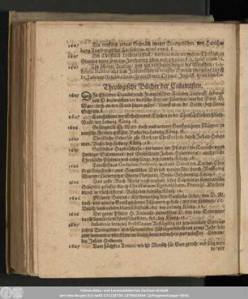 Theologische Bücher der Calvinisten.