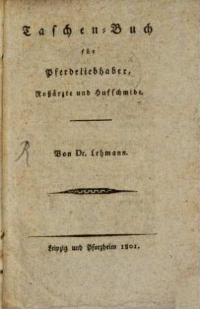 Taschenbuch für Pferdeliebhaber