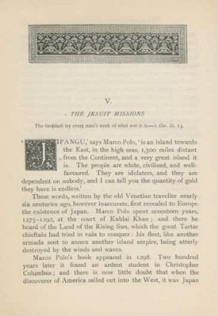 V. The Jesuit missions