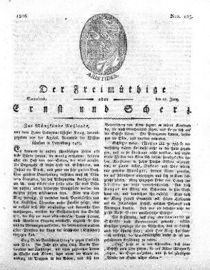 Nro. 123, Sonnabend, den 21. Juny 1806